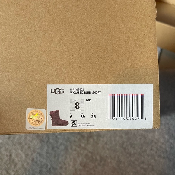 COPY - UGG classic bling short boots in ladies size 8 purple/brown mix very nic… - Picture 4 of 4
